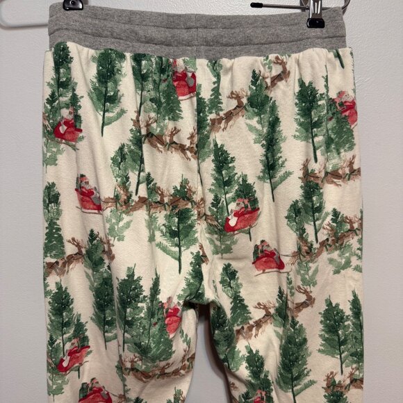 Womens Burt's Bees Santa & Reindeer Print Pajama Pants Size S Christmas Tree - Picture 7 of 7